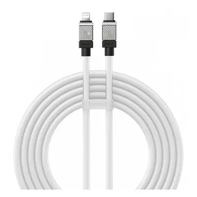 USB Type-C töltő- és adatkábel, Lightning, 200 cm, 2400mA, 20W, törésgátlóval, gyorstöltés, PD, 