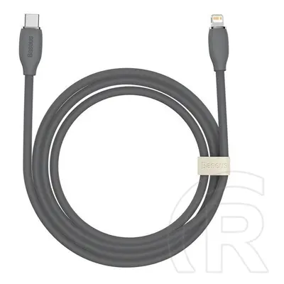 USB Type-C töltő- és adatkábel, Lightning, 200 cm, 20W, gyorstöltés, PD, Baseus Jelly Liquid Sil