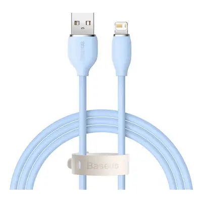 USB töltő- és adatkábel, Lightning, 120 cm, 2400 mA, gyorstöltés, Baseus Jelly Liquid Silica Gel