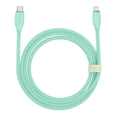 USB Type-C töltő- és adatkábel, Lightning, 200 cm, 20W, gyorstöltés, PD, Baseus Jelly Liquid Sil