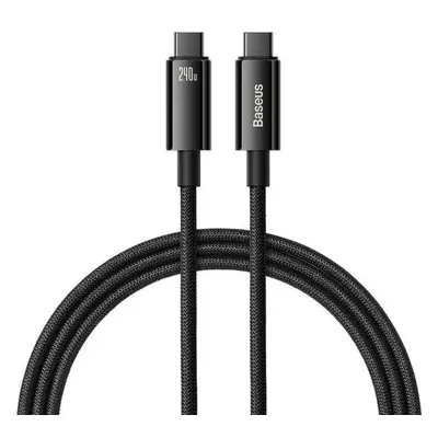 USB Type-C töltő- és adatkábel, USB Type-C, 100 cm, 240W, törésgátlóval, gyorstöltés, PD, Baseus