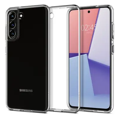 Samsung Galaxy S21 FE 5G SM-G990, Szilikon tok, Spigen Liquid Crystal, átlátszó