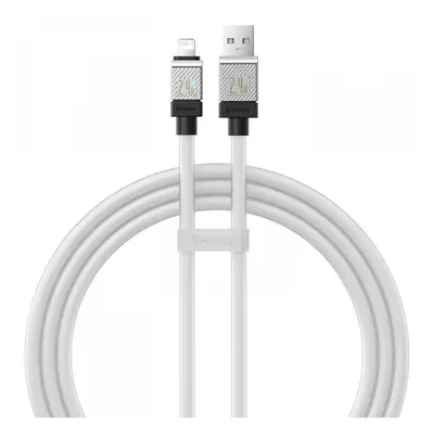 USB töltő- és adatkábel, Lightning, 100 cm, 2400 mA, törésgátlóval, gyorstöltés, Baseus Coolplay