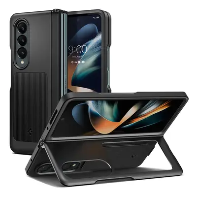 Samsung Galaxy Z Fold4 5G SM-F936B, Szilikon tok, műanyag kerettel, stand, Spigen Neo Hybrid "S"