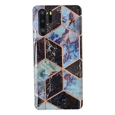 Apple iPhone X / XS, Szilikon tok, sokszöges márvány minta, Wooze Geometric Marble, színes/feket