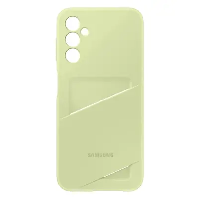 Samsung Galaxy A35 5G SM-A356B, Szilikon tok, kártyatartóval, lime, gyári