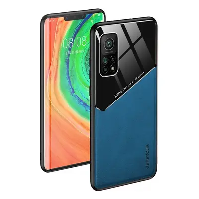 Huawei Mate 30 / 30 5G, Szilikon tok, bőr és plexi hátlap, közepesen ütésálló, mágneses tartóval