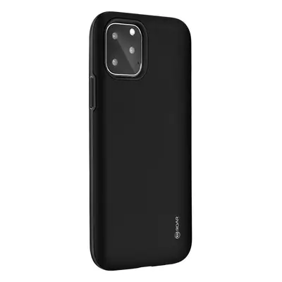 Huawei Y6p, Szilikon tok, műanyag kerettel, közepesen ütésálló, Roar Rico Armor, fekete