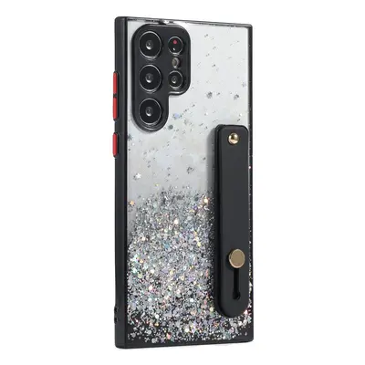 Huawei P40, Szilikon tok, közepesen ütésálló, kézpánttal, színátmenetes, csillogó minta, Wooze S