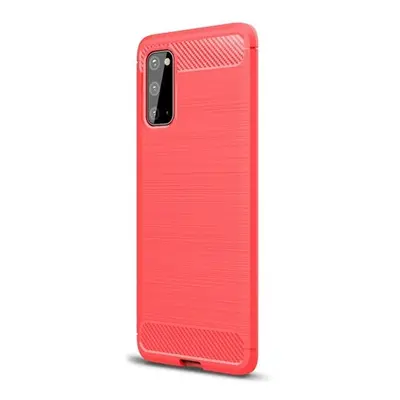 Samsung Galaxy M10 SM-M105F, TPU szilikon tok, közepesen ütésálló, szálcsiszolt, karbon minta, p