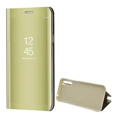 Huawei Y8p, Oldalra nyíló tok, hívás mutatóval, Smart View Cover, arany (utángyártott)