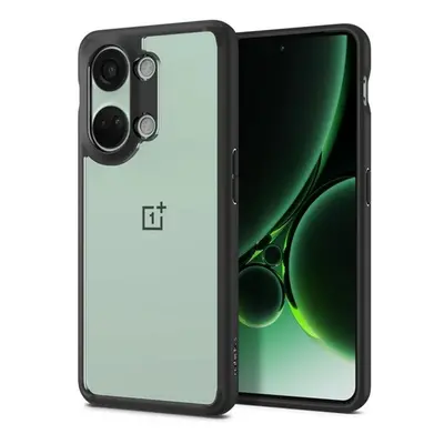 OnePlus Nord 3, Műanyag hátlap védőtok + szilikon keret, Spigen Ultra Hybrid, átlátszó/fekete