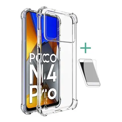 Xiaomi Poco M4 Pro 4G, Szilikon tok, közepesen ütésálló, légpárnás sarok, IMAK, átlátszó