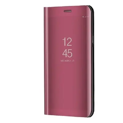 Huawei Mate 30 / 30 5G, Oldalra nyíló tok, hívás mutatóval, Smart View Cover, vörösarany (utángy