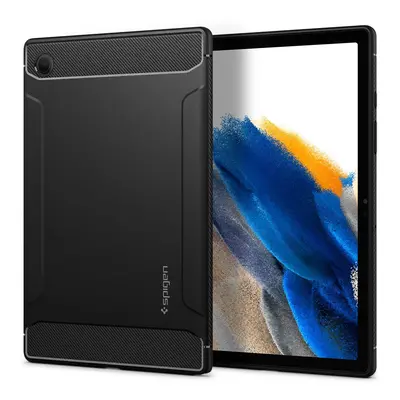 Samsung Galaxy Tab A8 10.5 (2021) SM-X200 / X205, Szilikon tok, Spigen Rugged Armor, karbon mint