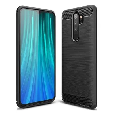 Motorola One Vision / P50, Szilikon tok, közepesen ütésálló, szálcsiszolt, karbon minta, fekete