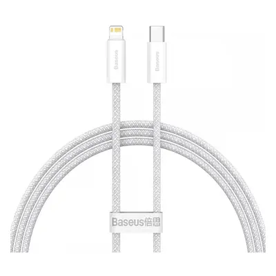 USB Type-C töltő- és adatkábel, Lightning, 100 cm, 20W, gyorstöltés, PD, cipőfűző minta, Baseus 