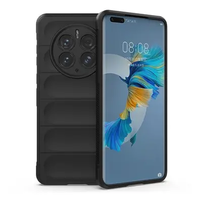 Huawei Mate 50 Pro, Szilikon tok, közepesen ütésálló, 3D minta, fekete