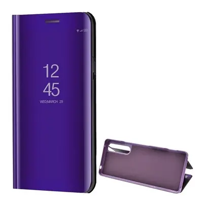 Sony Xperia 1 II, Oldalra nyíló tok, hívás mutatóval, Smart View Cover, lila (utángyártott)