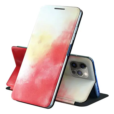 Xiaomi Poco M3, Oldalra nyíló tok, stand, festék minta, Wooze Flashy Colors, színes/piros