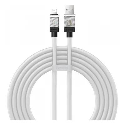 USB töltő- és adatkábel, Lightning, 200 cm, 2400 mA, törésgátlóval, gyorstöltés, Baseus Coolplay