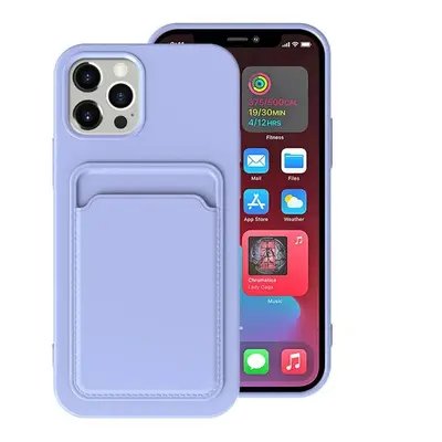 Apple iPhone XS Max, Szilikon tok, kártyatartóval, Wooze Card Slot, lila