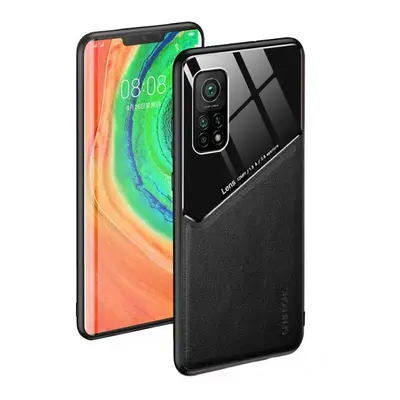 Xiaomi Poco X3 GT, Szilikon tok, bőr és plexi hátlap, közepesen ütésálló, mágneses tartóval komp