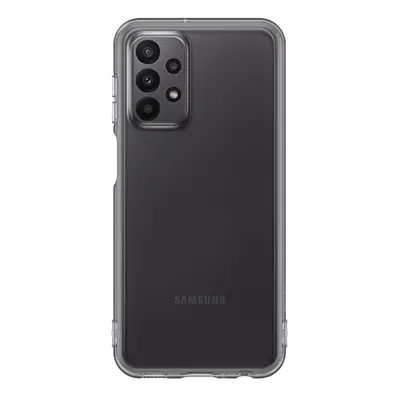 Samsung Galaxy A23 5G SM-A236U, Szilikon tok, átlátszó/fekete, gyári