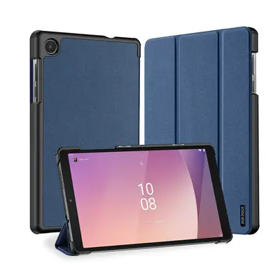 Lenovo Tab M8 (8.0) (4. generáció) TB-300, mappa tok, Trifold, Dux Ducis Domo, sötétkék