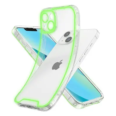 Apple iPhone 11, Szilikon tok, foszforeszkáló, sötétben világító, átlátszó/zöld