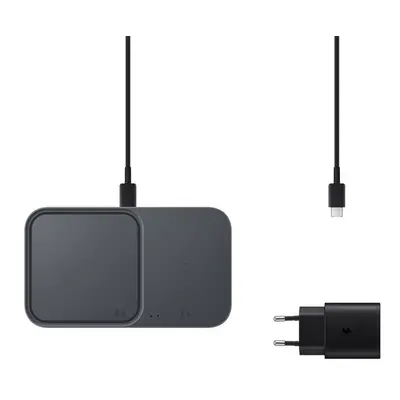 Univerzális vezeték nélküli töltő állomás 2in1, Qi Wireless, 15W, hálózati töltővel és kábellel,