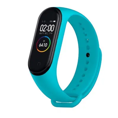 Xiaomi Mi Band 3 / Mi Band 4, szilikon pótszíj, állítható, Devia Delux Sport, világoskék