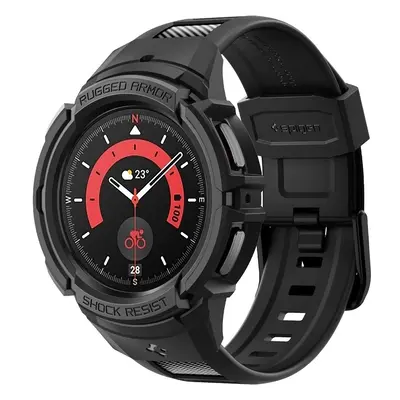 Samsung Galaxy Watch 5 Pro SM-R925F, Szilikon védőkeret, ütésálló, szíjjal, Spigen Rugged Armor 