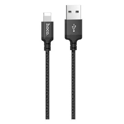 USB töltő- és adatkábel, Lightning, 100 cm, 2400 mA, törésgátlóval, gyorstöltés, cipőfűző minta,