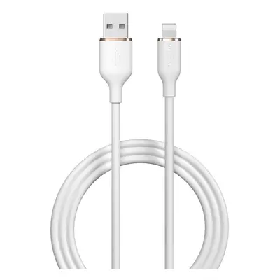 USB töltő- és adatkábel, Lightning, 120 cm, 2400 mA, Devia Jelly, EC630, fehér