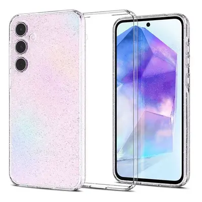 Samsung Galaxy A55 5G SM-A556B, Szilikon tok, Spigen Liquid Crystal Glitter, átlátszó