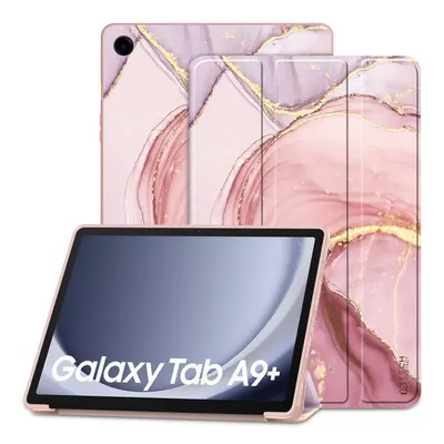 Samsung Galaxy Tab A9 Plus (11.0) SM-X210 / X215 / X216B, mappa tok, márvány minta, Trifold, lil