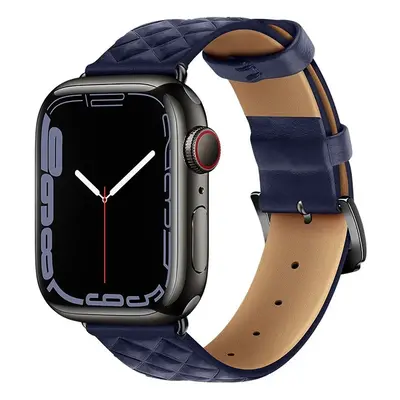 Apple Watch 1-6, SE (38 / 40 mm) / Watch 7-8 (41 mm), bőr pótszíj, gyémánt minta, Hoco WA18, söt