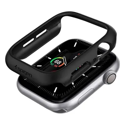 Apple Watch 4-6, SE (40mm), Műanyag védőkeret, szíj nélkül, Spigen Thin Fit, fekete