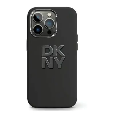 DKNY Liquid Silicone Metal Logo Apple iPhone 15 Pro Max hátlap tok, fekete