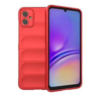 Samsung Galaxy A05 SM-A055F, Szilikon tok, közepesen ütésálló, 3D minta, piros