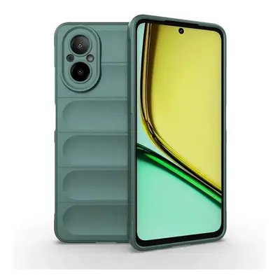 Realme C67 4G, Szilikon tok, közepesen ütésálló, 3D minta, sötétzöld