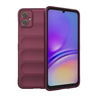 Samsung Galaxy A05 SM-A055F, Szilikon tok, közepesen ütésálló, 3D minta, bordó