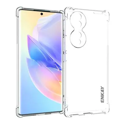 Huawei Honor 70, Szilikon tok, közepesen ütésálló, légpárnás sarok, Enkay, átlátszó