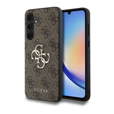 Guess 4G Big Metal Logo Samsung Galaxy A35 hátlap tok, barna