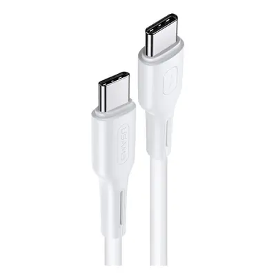 USB Type-C töltő- és adatkábel, USB Type-C, 120 cm, 5000 mA, gyorstöltés, Usams U43, fehér, US-S