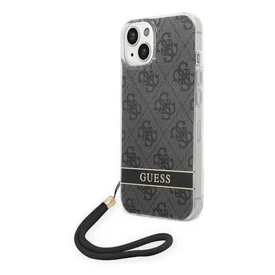 Guess 4G Print Strap Apple iPhone 14 Plus hátlap tok, fekete