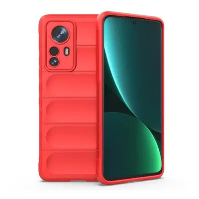 Xiaomi 12 Pro / 12 Pro (Dimensity) / 12S Pro, Szilikon tok, közepesen ütésálló, 3D minta, piros