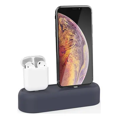 Asztali tartó állvány Apple AirPods és iPhone töltéséhez, AhaStyle PT55, fekete