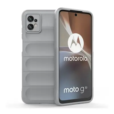 Motorola Moto G32, Szilikon tok, közepesen ütésálló, 3D minta, világosszürke